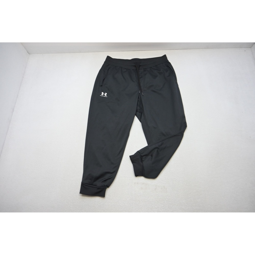 Under Armour Jogger Sweat Pants Mens XL Short Black‎ Loose Fit Zipper Pockets